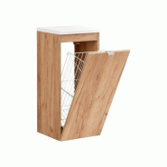 STELLAMEUBLES Meuble bas 35 cm 1 porte finition chêne doré Capri Oak - 3667335108473
