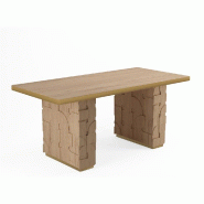 Table de présentation Dua' Line laiton 150x75x75xcm