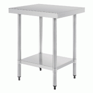 Table de préparation sans rebord en acier inoxydable 600 x 600mm - PT389