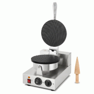 VERTES Gaufrier, Appareil à Cornets de Glace Professionnel, 24 Pièces/Heure, Cône de Moulage inc., Réglable 0-300°C, Minuterie, Anti-Adhérent -_0