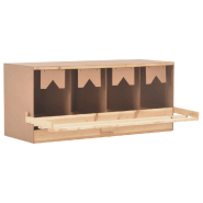 Vidaxl pondoir 4 compartiments 106x40x45 cm bois de pin massif 170658 Vidaxl pondoir 4 compartiments 106x40x45 cm bois de pin massif 170658