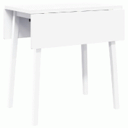 VidaXL Table à manger blanc bois massif et caoutchouc Modèle Helios Pure Élite - 4102534