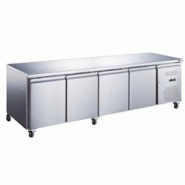 A.C.L - Table réfrigérée 4 portes - 553 L - GN 1/1 sans dosseret évaporateur traité - inox 3701647305523 A.C.L - Table réfrigérée 4 portes - 553 L - GN 1/1 sans dosseret évaporateur traité - inox 3701647305523