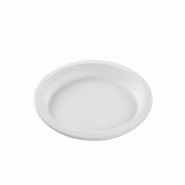 Betik Ecoline – 800 unités – Plateau ovale bagasse blanc – 26 x 20 cm - blanc Bagasse 1010228