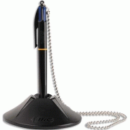 BiC Stylo bille rétractable 4Colours Counter Pen, avec socle, corps noir, tracé M - 3086123776401