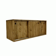 Buffet bas Westside 3 portes coulissantes L119xP39xH46cm - miel