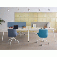 Bureau bench 4 personnes Twist avec structure en aluminium Bureau bench 4 personnes Twist avec structure en aluminium