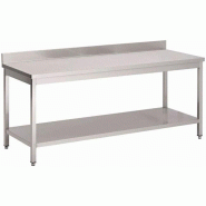 Gastronoble Gastro M Table de travail avec fond et rebord en inox 1800X600X880mm - 5050984694356