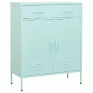 Helloshop26 - Armoire de rangement moderne avec tiroirs extensibles 80 x 35 x 101,5 cm en acier menthe 02_0046849 - acier 3000234458919