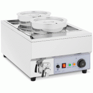 Helloshop26 - Distributeur de soupe professionnel 14 llitres 1500 watts fini mat acier inoxydable argenté 14_0008843 - argenté verre 3000221310794
