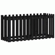 Helloshop26 - Jardinière bac lit surélevé plantes fleurs terrasse jardin de jardin design de clôture 150 x 50 x 70cm pin massif noir 02_0039800 - Helloshop26 - Jardinière bac lit surélevé plantes fleurs terrasse jardin de jardin design de clôture 150 x 50 x 70cm pin massif noir 02_0039800 -
