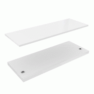 Kit 2 tablettes pour réf.48387 - blanc brillant 9016 - Collection CUBIK
