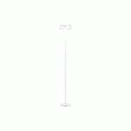 Lampadaire LED 20 W, double émission, structure en métal et aluminium, verre borosilicate, finition blanc mat, hauteur 180 cm - Perenz - blanc 8220