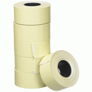 Lot de 6 rouleaux de 1000 étiquettes blanches pour pince, format 26x16 mm - 3270241009170
