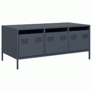 VidaXL Table basse anthracite 101,5x50x43,5 cm acier laminé à froid Modèle Oasis Pro - 851270