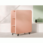 Rangement acoustique sur roulettes Elea déplaçable facilement et personnalisable Rangement acoustique sur roulettes Elea déplaçable facilement et personnalisable