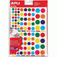 Apli Lot de 5 Etui de 7410 gommettes formes géométriques, coloris assortis (7) - 3270241016376
