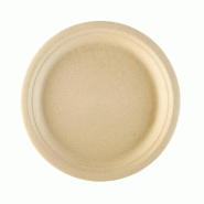 Assiette ronde bagasse naturel Ø30x2,5cm - par 200