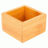 Boîte de présentation pour buffet en bambou naturel 8x8x5cm