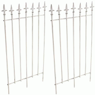 Décoshop26 - Lot de 2 treillis support pour plantes grimpantes décoration de jardin en métal blanc vieilli 10_0003830 - métal 3000251796407
