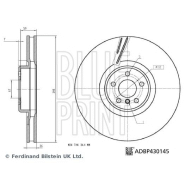 Disque de frein Blue Print ADBP430145 - ventilé de l'intérieur - côté avant Disque de frein Blue Print ADBP430145 - ventilé de l'intérieur - côté avant