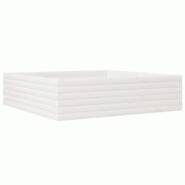 Helloshop26 - Jardinière bac lit surélevé plantes fleurs terrasse jardin 90 x 90 x 23 cm bois de pin massif blanc 02_0038045 - 3000217655922