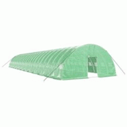 Helloshop26 - Serre tente abri plante fleur légumes avec cadre en acier 144 m² 24 x 6 x 2,85 m vert 02_0044548 - 3000220249613 Helloshop26 - Serre tente abri plante fleur légumes avec cadre en acier 144 m² 24 x 6 x 2,85 m vert 02_0044548 - 3000220249613