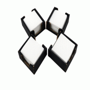 Hostelnovo del Valles Hostelnovo – Lot de 4 porte‑serviettes en carton noir + 100 serviettes blanches - multicolore en carton 8436604775273