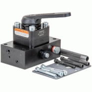 VM33, Distributeurs Montés sur Pompe, Manuelle, 3-voies, 3-positions, Centre Tandem