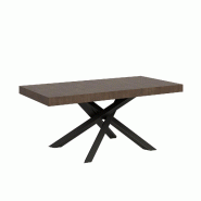 Itamoby Table Extensible 90X180/440 Cm Volantis Noyer Structure Anthracite - marron VE180TAVLT440-NC-AN
