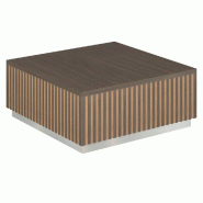 Podium pour mannequins Vertigo T01 MDF naturel et noyer foncé 60x60x25cm