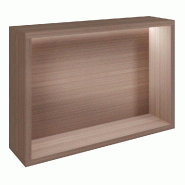 Présentoir Cage noyer avec LED 56x14,5x38,4cm