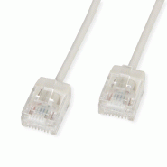 ROLINE Cordon Data Center UTP Cat.6A (Classe EA), LSOH, slim, pour chemins très courts, gris, 5 m_0