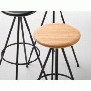 Tabouret haut assise bois massif Inclass Tabouret haut assise bois massif Inclass
