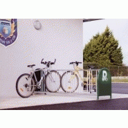 Support vélos 16 places - Acier galvanisé avec panneaux latéraux laqués verts - Réf. 204760 Support vélos 16 places - Acier galvanisé avec panneaux latéraux laqués verts - Réf. 204760