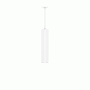 Suspension tubulaire Atmos GU10, blanc mat, installation en saillie ou encastrée, design d'intérieur moderne - Beneito & Faure - blanc 8436590201107