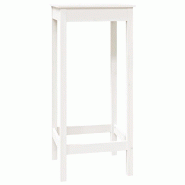 Table de bar blanc 50x50x110 cm bois massif de pin Modèle Boréal Balcon - Bois massif 833264