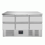 Vaiotec Comptoir réfrigéré EASYLINE Mini / 3 niveaux - avec 6 tiroirs, 1365 x 700 mm - inox 10016 Vaiotec Comptoir réfrigéré EASYLINE Mini / 3 niveaux - avec 6 tiroirs, 1365 x 700 mm - inox 10016