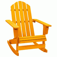 VidaXL Chaise à Bascule De Jardin Adirondack Bois De Sapin Orange - orange 315888