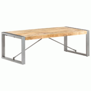 VidaXL Table basse 120x60x40 cm Bois de manguier brut Modèle Apex Élégance Pro - 321538XL