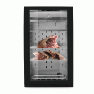 Armoire maturation viande Dry Age 352 L, structure inox, humidité 60-85%, lampe UVC, temp. 1-25°C, 69,5x76x172 cm - 4670