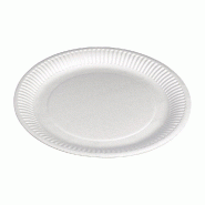 Assiette ronde en carton pur bois Ø23cm - par 100