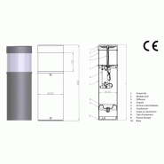 Borne lumineuse d'éclairage public électrique karin 450 / led / 21 w / en aluminium anodisé / 0.45 m