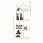 CLP Etagère Anika en fer avec 4 étagères Crème antique - beige métal 151150093