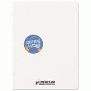 CONQUERANT Lot de 10 Cahier personnalisable Classique piqué 24x32, 96p./48 feuilles 90g/m², Séyès, coloris blanc - 3020120167572