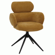 Décoshop26 - Chaise de salle à manger design contemporain pivotante avec fonction Auto-Return en tissu chenille jaune 04_0009368 - jaune 3000267449366 Décoshop26 - Chaise de salle à manger design contemporain pivotante avec fonction Auto-Return en tissu chenille jaune 04_0009368 - jaune 3000267449366