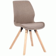 Décoshop26 - Chaise de salle à manger x1 design scandinave en tissu taupe et pieds en bois carrés clair 10_0002314 - 3000250954884 Décoshop26 - Chaise de salle à manger x1 design scandinave en tissu taupe et pieds en bois carrés clair 10_0002314 - 3000250954884