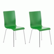 Décoshop26 - Lot de 2 chaises de cuisine en bois vert et métal CDS10063 - 3000277020319 Décoshop26 - Lot de 2 chaises de cuisine en bois vert et métal CDS10063 - 3000277020319