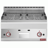 Diamond - Grill pierre de lave gaz, grille de cuisson en fonte -Top- - réf. G65/GPL7T-N - gris AKS-G65/GPL7T-N