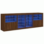 Helloshop26 - Buffet bahut commode armoire meuble de rangement organisateur cuisine salle de séjour salon avec lumières LED 202 x 37 02_0029916 - 30 Helloshop26 - Buffet bahut commode armoire meuble de rangement organisateur cuisine salle de séjour salon avec lumières LED 202 x 37 02_0029916 - 30